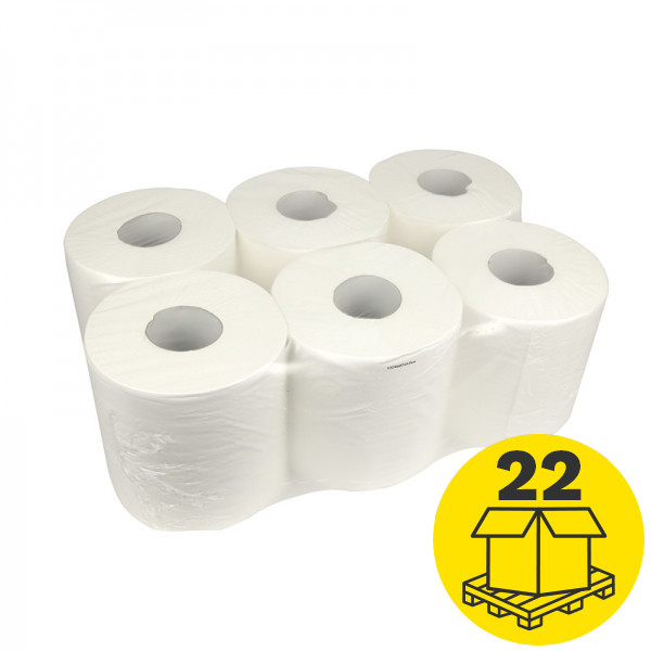 Mini-palletvoordeel: Poetspapier 2-laags | 132 rollen | 123schoon huismerk | Geschikt voor Tork M2 dispenser SDR02093 - 1