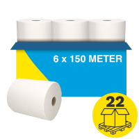 Mini-palletvoordeel: Poetspapier 2-laags | 132 rollen | 123schoon huismerk | Geschikt voor Tork M2 dispenser SDR02093