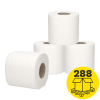 Mini-palletvoordeel: Toiletpapier 2-laags | 288 x 4 rollen | 123schoon huismerk | Geschikt voor Tork T4 dispenser SDR02100 - 1