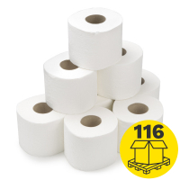 Mini-palletvoordeel: Toiletpapier 4-laags | 116 x 8 rollen | 123schoon huismerk | Geschikt voor Tork T4 dispenser SDR02101