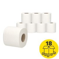 Mini-palletvoordeel: Toiletpapier 4-laags | 144 x 8 rollen | 123schoon huismerk | Geschikt voor Tork T4 dispenser SDR02101