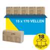 Mini-palletvoordeel: Z-vouw handdoeken 3-laags | 270 pakken | 123schoon huismerk | Geschikt voor Tork H3 dispenser SDR02090 - 1
