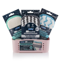 Minky Opbergbox met Schoonmaakpad 3 stuks assorti rose  SMI00010