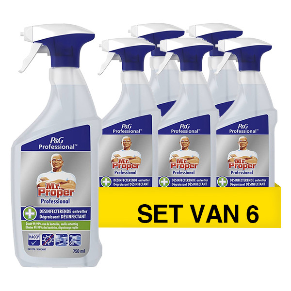 Mr-Proper Aanbieding: Mr. Proper Professional Desinfecterende Ontvetter Spray (6 flessen - 750 ml)  SMR00038 - 1