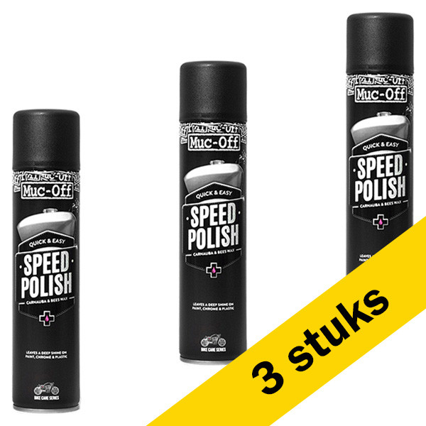 Muc-Off Aanbieding: 3x Muc-Off Speed Polish | Polish- en waxspray | 400 ml  SMU00045 - 1