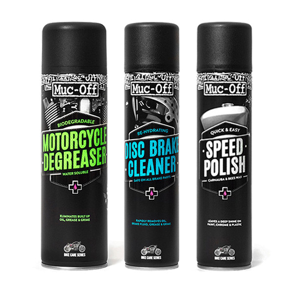 Muc-Off schoonmaakset: Motorcycle Degreaser + Disc Brake Cleaner + Speed Polish  SMU00056 - 1