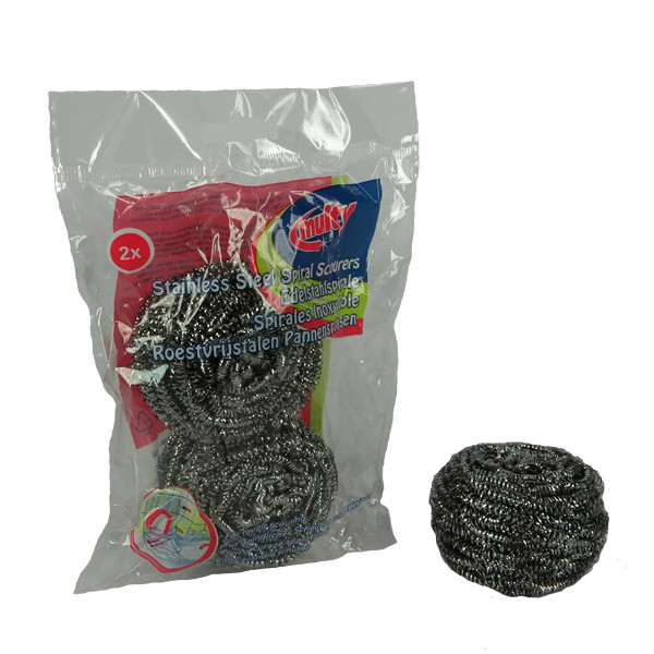 Inox staalsponsjes normaal 19gr | 2 stuks (Multy) SMU00010 - 1