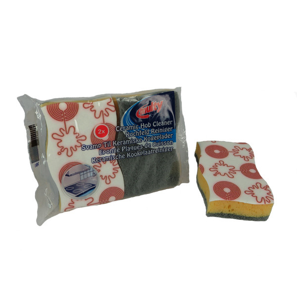 Multy Keramische kookplaat schuursponsjes niet krassend 2 stuks (Multy)  SMU00005 - 1