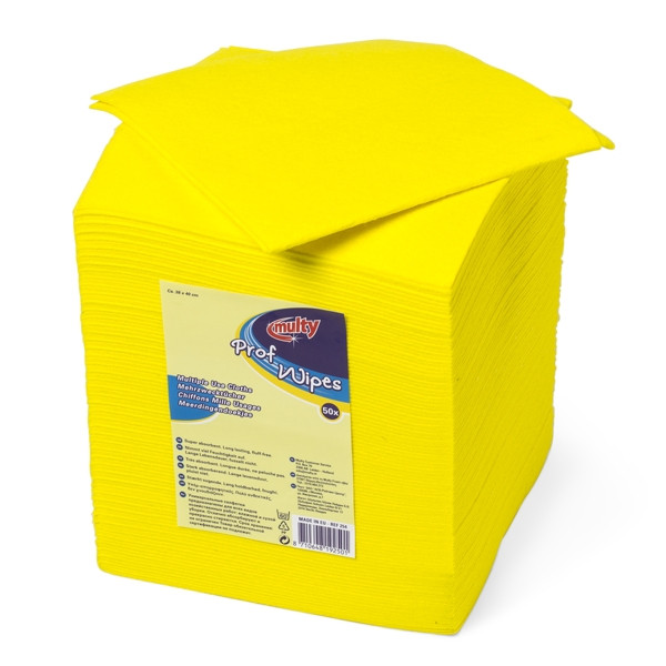 Multy Sopdoeken 38 x 40 cm geel 50 stuks  (123schoon huismerk)  SDR00129 - 1