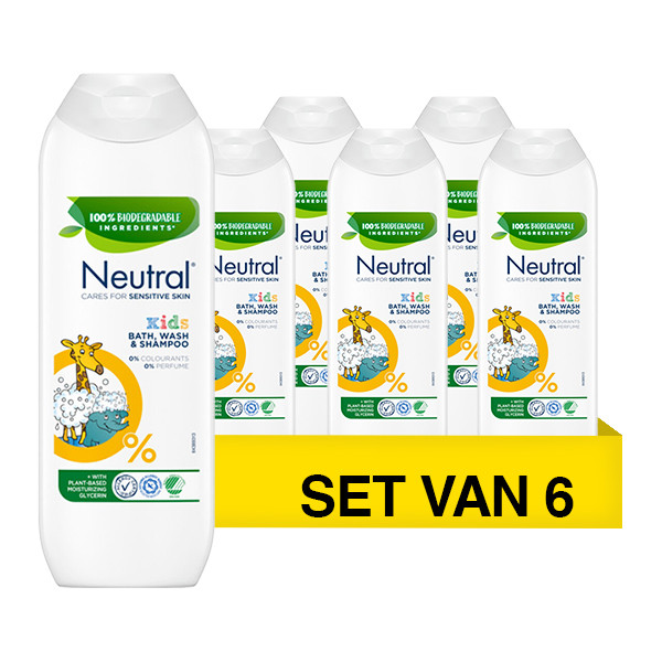 Aanbieding: Neutral 0% Kids Showergel Wash & Bath (6 flessen à 250 ml) SNE00069 - 1