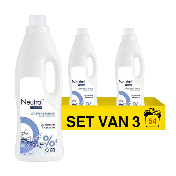 Aanbieding: Neutral Wasverzachter 750 ml (3 flessen - 54 wasbeurten) SNE01007 - 1