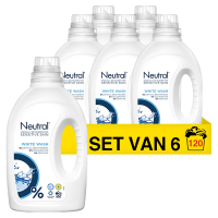 Neutral Aanbieding: Neutral vloeibaar wasmiddel wit 1 liter (6 flessen - 120 wasbeurten)  SNE01021