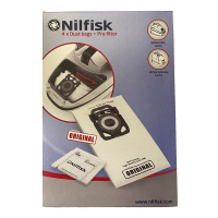 Nilfisk 107407940 Elite/Extreme/King microvezel stofzuigerzakken 4 zakken (origineel)  SNI01024
