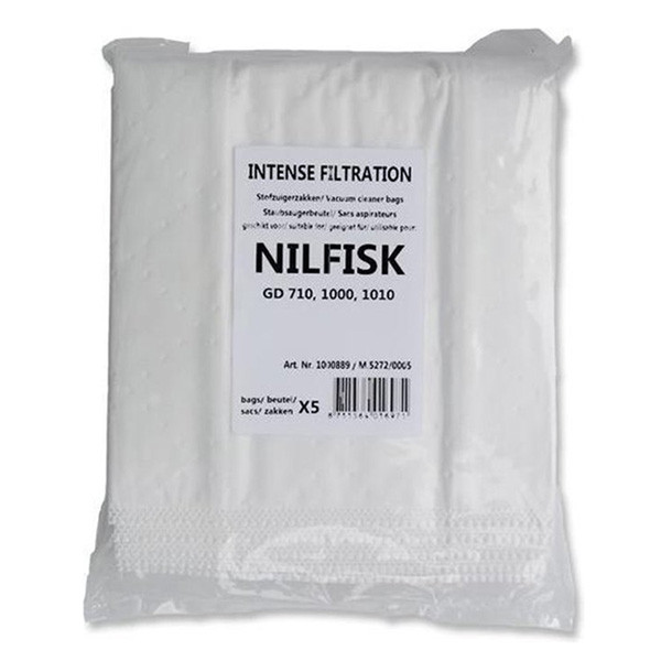 Nilfisk 140.8618.000 microvezel stofzuigerzakken 5 zakken (123schoon huismerk)  SNI01017 - 1