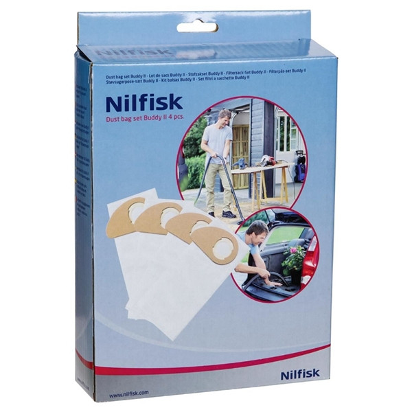 Nilfisk 81943048 microvezel stofzuigerzakken 4 zakken (origineel)  SNI01018 - 1