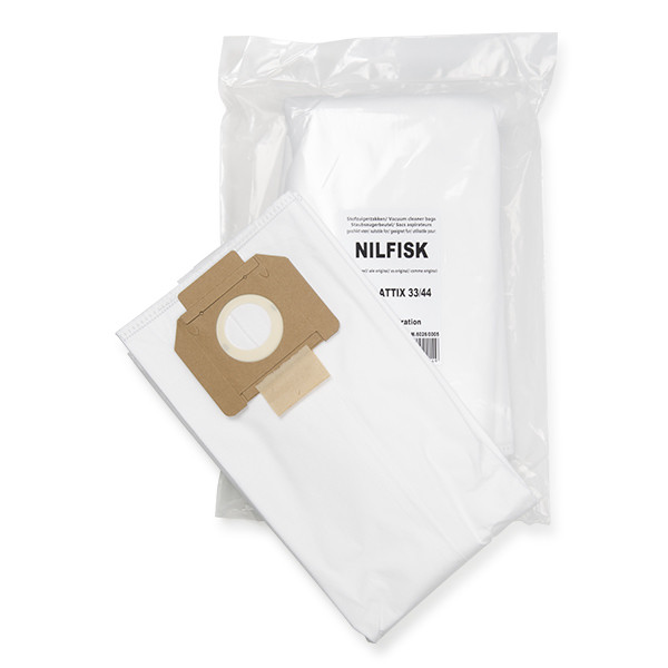 Nilfisk Attix 33/44 microvezel stofzuigerzakken 5 zakken (123schoon huismerk)  SNI01048 - 1
