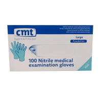 Nitril handschoen maat L poedervrij (blauw, 100 stuks)  SME00067