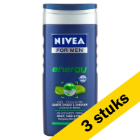 Nivea Aanbieding: 3x Nivea Energy douchegel for men (250 ml)  SNI05333