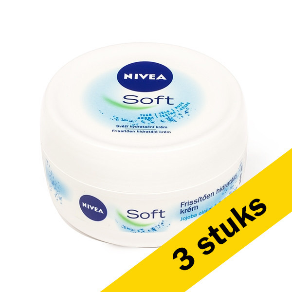 Plak opnieuw Publicatie Graan Aanbieding: 3x Nivea Soft creme (300 ml) Nivea 123schoon.nl