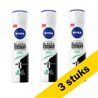 Nivea Aanbieding: 3x Nivea deodorant spray Black & White Invisible Fresh (150 ml)  SNI05340