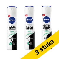 Aanbieding: 3x Nivea deodorant spray Black & White Invisible Fresh (150 ml) SNI05340