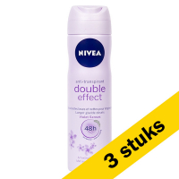 Nivea Aanbieding: 3x Nivea deodorant spray Double Effect (150 ml)  SNI05315