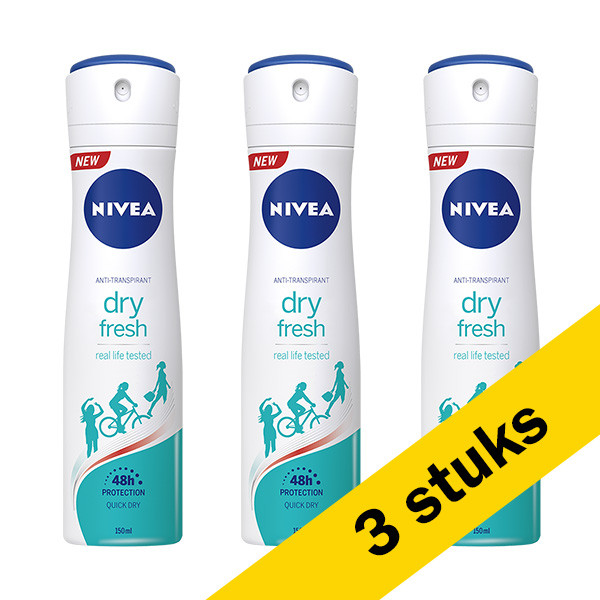 Aanbieding: 3x Nivea deodorant spray Dry Fresh (150 ml) SNI05350 - 1