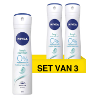 Nivea Aanbieding: 3x Nivea deodorant spray Fresh Comfort (150 ml)  SNI05348