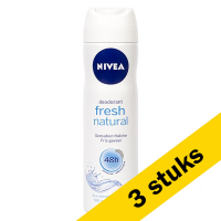 Nivea Aanbieding: 3x Nivea deodorant spray Fresh Natural (150 ml)  SNI05308
