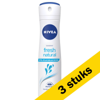 Nivea Aanbieding: 3x Nivea deodorant spray Fresh Natural (150 ml)  SNI05323