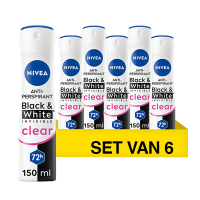 Aanbieding: 3x Nivea deodorant spray Invisible Black & White Original (150 ml) SNI05352