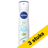 Nivea Aanbieding: 3x Nivea deodorant spray Pure & Natural Jasmine (150 ml)  SNI05312