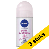 Nivea Aanbieding: 3x Nivea deoroller Pearl & Beauty (50 ml)  SNI05217