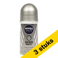 Aanbieding: 3x Nivea deoroller Silver Protect for men (50 ml) SNI05208