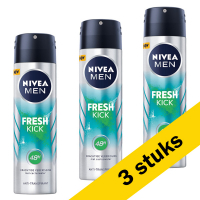 Aanbieding: 3x Nivea men deodorant spray Fresh Kick (150 ml) SNI05382