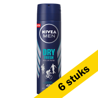 Nivea Aanbieding: 6x Nivea deodorant spray Dry Fresh for men (150 ml)  SNI06109