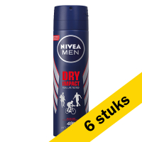 Nivea Aanbieding: 6x Nivea deodorant spray Dry Impact for men (150 ml)  SNI06064