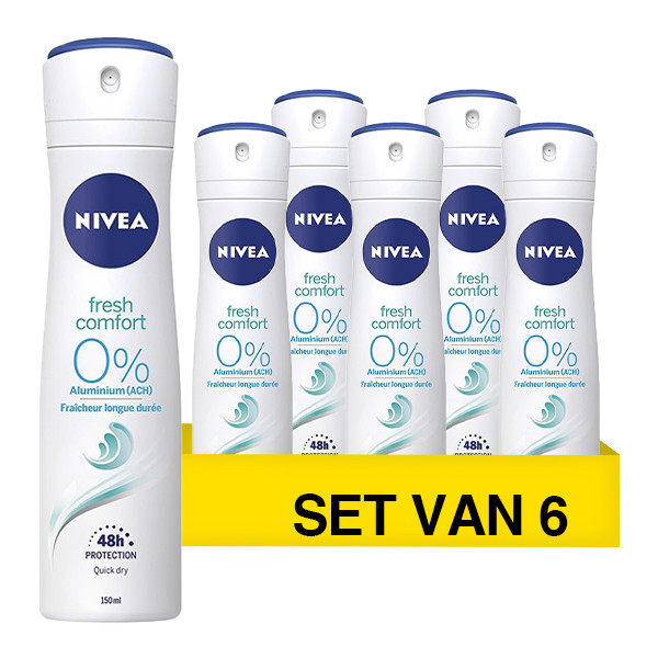 Aanbieding: 6x Nivea deodorant spray Fresh Comfort (150 ml) SNI06103 - 1