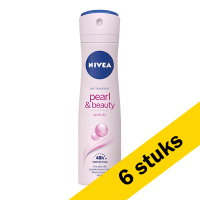 Aanbieding: 6x Nivea deodorant spray Pearl & Beauty (150 ml) SNI06092