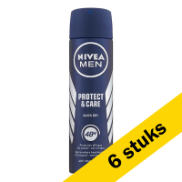 Aanbieding: 6x Nivea deodorant spray Protect & Care for men (150 ml) SNI06110