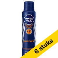 Nivea Aanbieding: 6x Nivea deodorant spray Sport for men (150 ml)  SNI06067