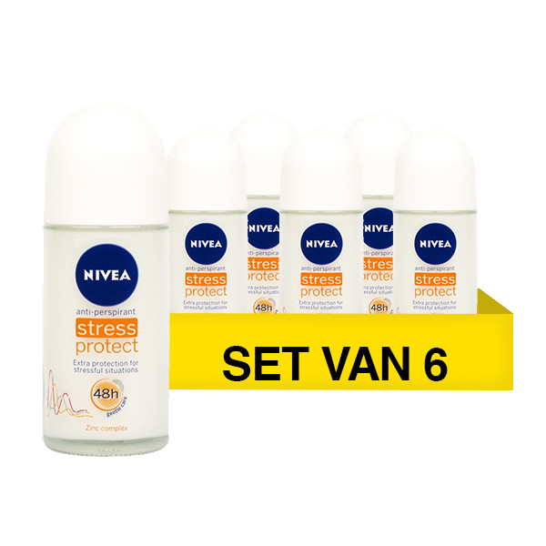 Nivea Aanbieding: 6x Nivea deoroller Stress Protect (50 ml)  SNI06068 - 1