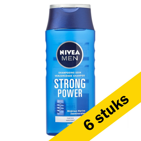 Nivea Aanbieding: 6x Nivea for Men Strong Power shampoo (250 ml)  SNI06044 - 1