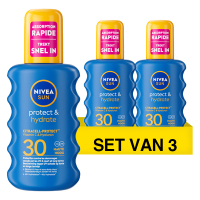 Aanbieding: NIVEA SUN Protect & Hydrate Zonnebrandspray SPF30  (3 stuks à 200 ml) SNI06299
