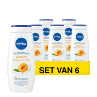 Nivea Aanbieding: Nivea Apricot & Apricot Seed Oil Douchegel (6 flessen - 250 ml)  SNI06159