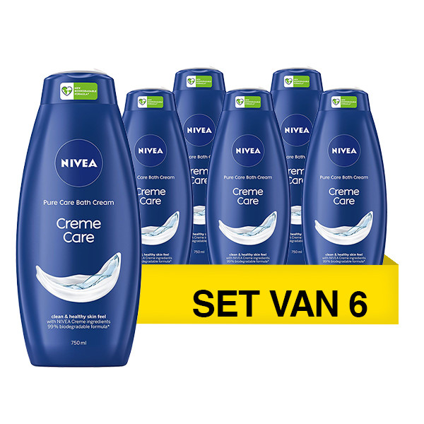 Aanbieding: Nivea Care Badcrème (6 stuks à 750 ml) SNI06270 - 1