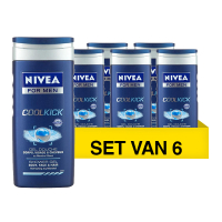 Nivea Aanbieding: Nivea Cool Kick douchegel for men (6 stuks - 250 ml)  SNI06074
