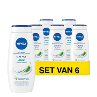 Nivea Aanbieding: Nivea Creme Aloe Douchegel (6 flessen - 250 ml)  SNI06157