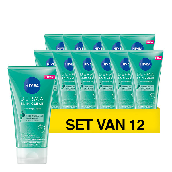 Nivea Aanbieding: Nivea Derma Skin Clear Scrub Onzuivere Huid (12 flessen - 150 ml)  SNI06155 - 1