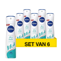 Nivea Aanbieding: Nivea Dry Fresh Anti-Transpirant Spray (6 spuitbussen - 150 ml)  SNI06147